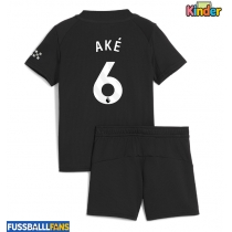 Manchester City Nathan Ake #6 Auswärts Trikotsatz Kinder 2025-26 Kurzarm (+ Kurze Hosen)